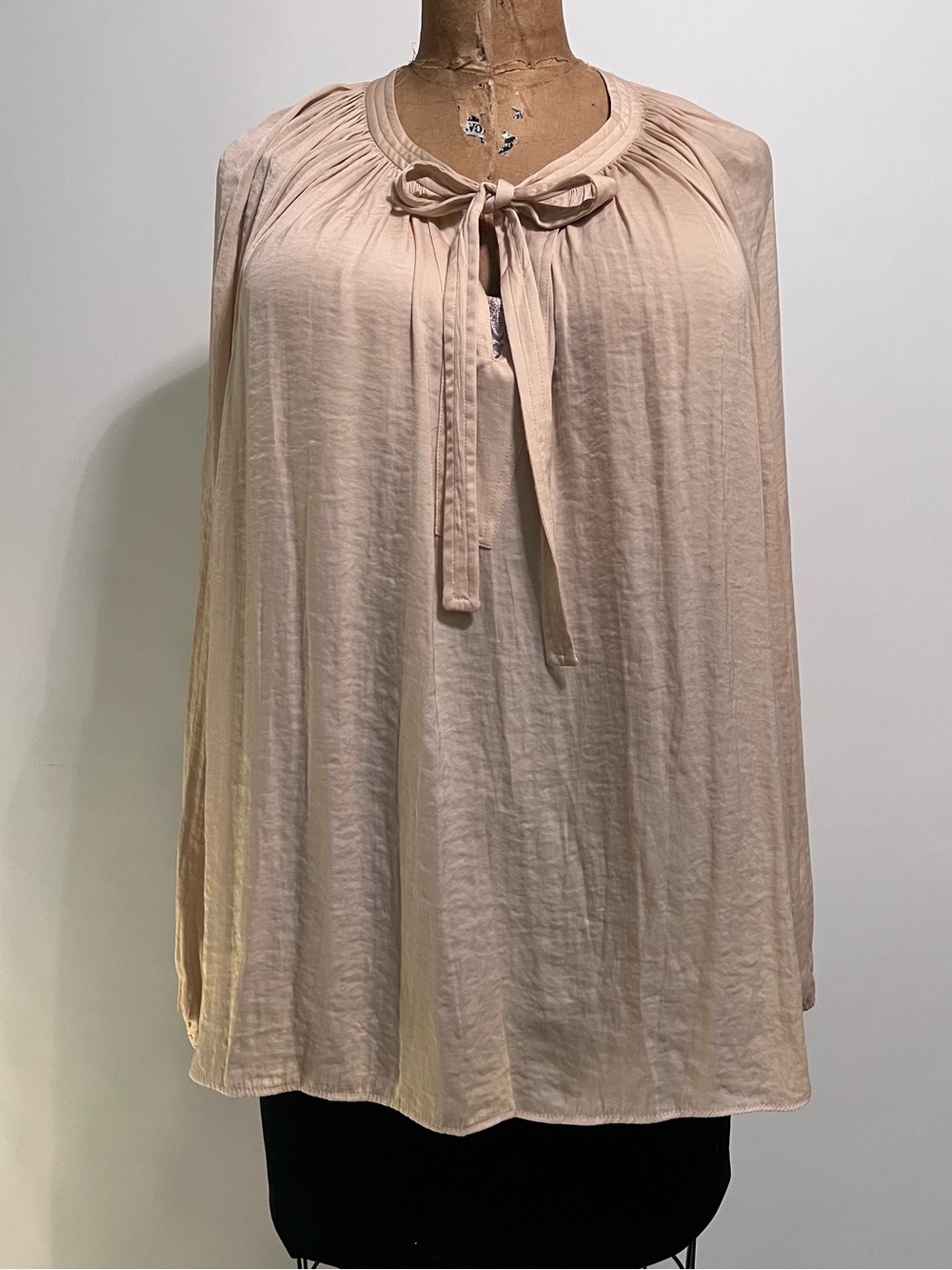 Women's Tie-Neck Peasant Top